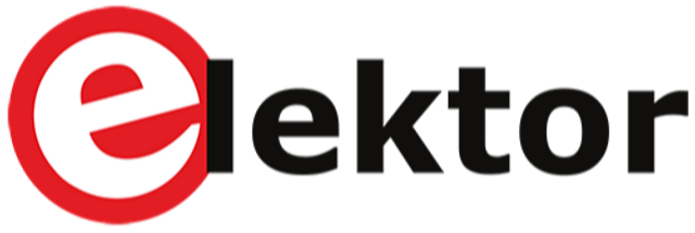 Logo of elektor magazine.