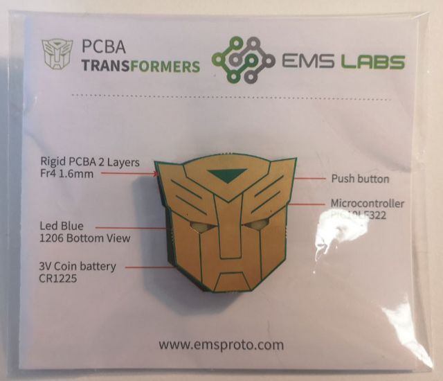 Présentation du goodies transformers conçu par EMS LABS. 