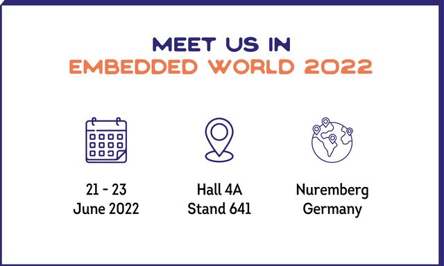 Date and location of the Embedded World EMSFACTORY 2022 stand